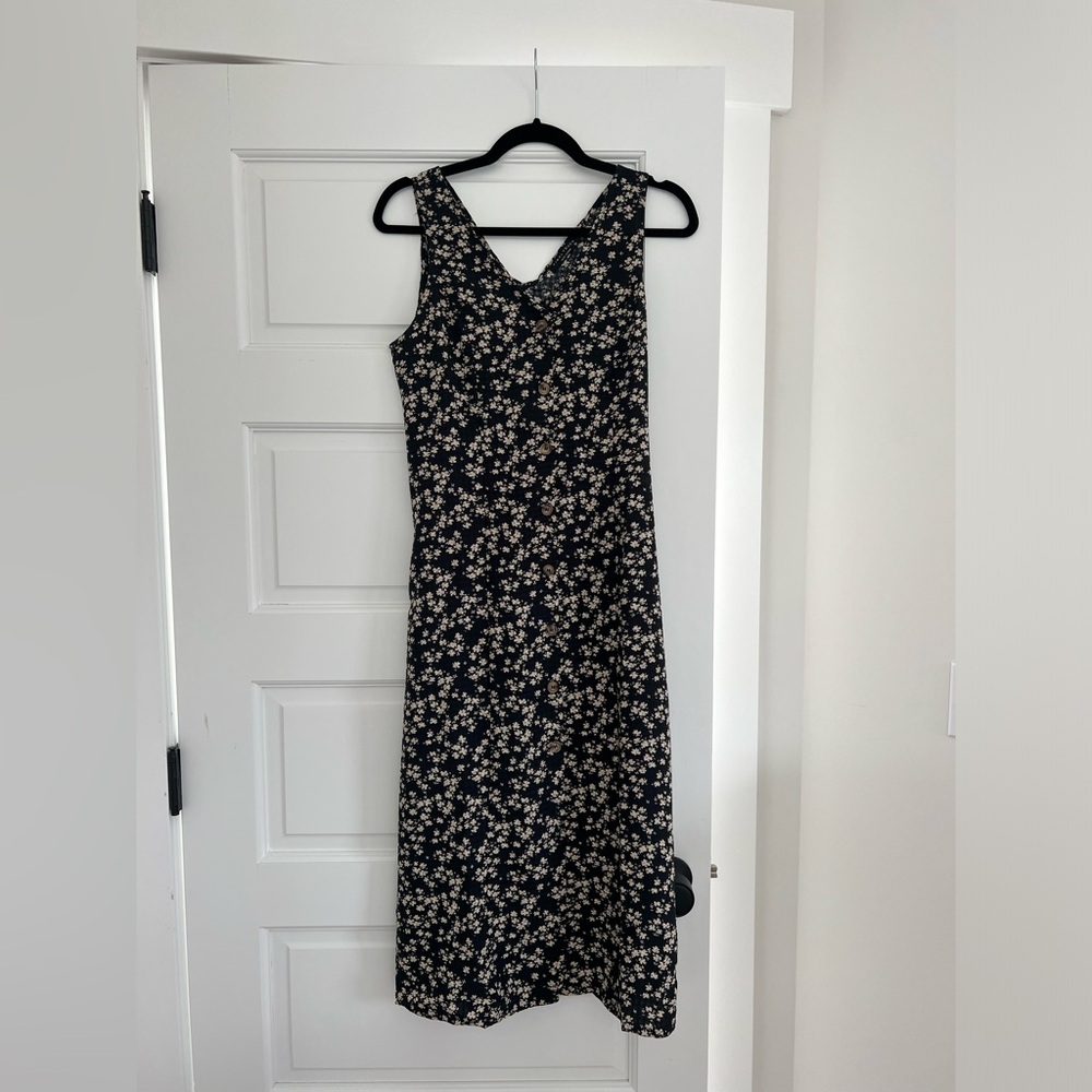 Navy and White floral dress